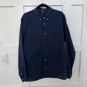 Classic Navy Button-Down Shirt for Men